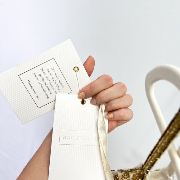 NWT Mac Duggal Embellished Leaf Beaded Beaded Evening Gown Style #5107 Size 4 - Picture 8 of 10